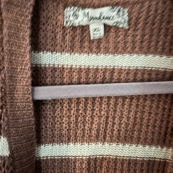 Moondance striped mauve cardigan size XL - Picture 2 of 6